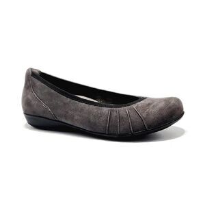 Earth Alder Derby New Suede 7.5 Round Toe Comfort Ballet Flats Dark Slate Gray